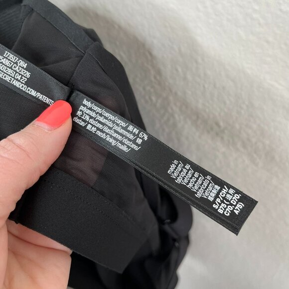 Victorias Secret On Point Black Ruched Strappy Sports Bra top S - Picture 5 of 9